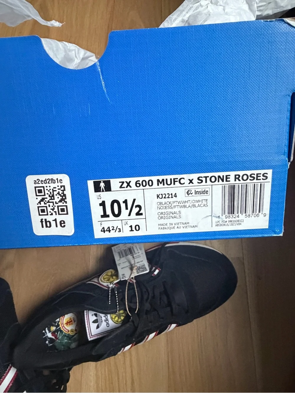 ADIDAS ZX 600 'MANCHESTER UNITED THE STONE ROSES' Men’s 10.5 NWB